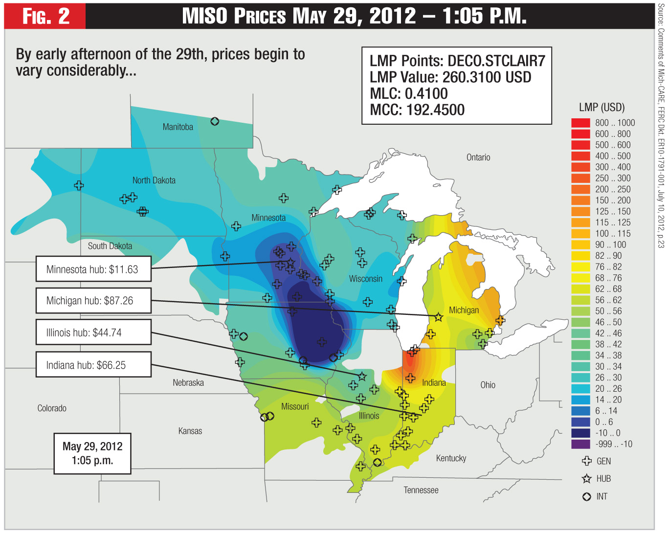 Figure 2 - MISO Prices May 29, 2012 – 1:05 P.M.