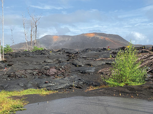 At the Leilani Estates subdivision and nearby Puna Geothermal Venture plant on Hawaii’s big island, on May 3, 2018, volcano fissures appeared. Massive lava flow soon followed, devastating the subdivision and then the plant by May 27 and 28. Here’s a view of the area and the cooled lava.